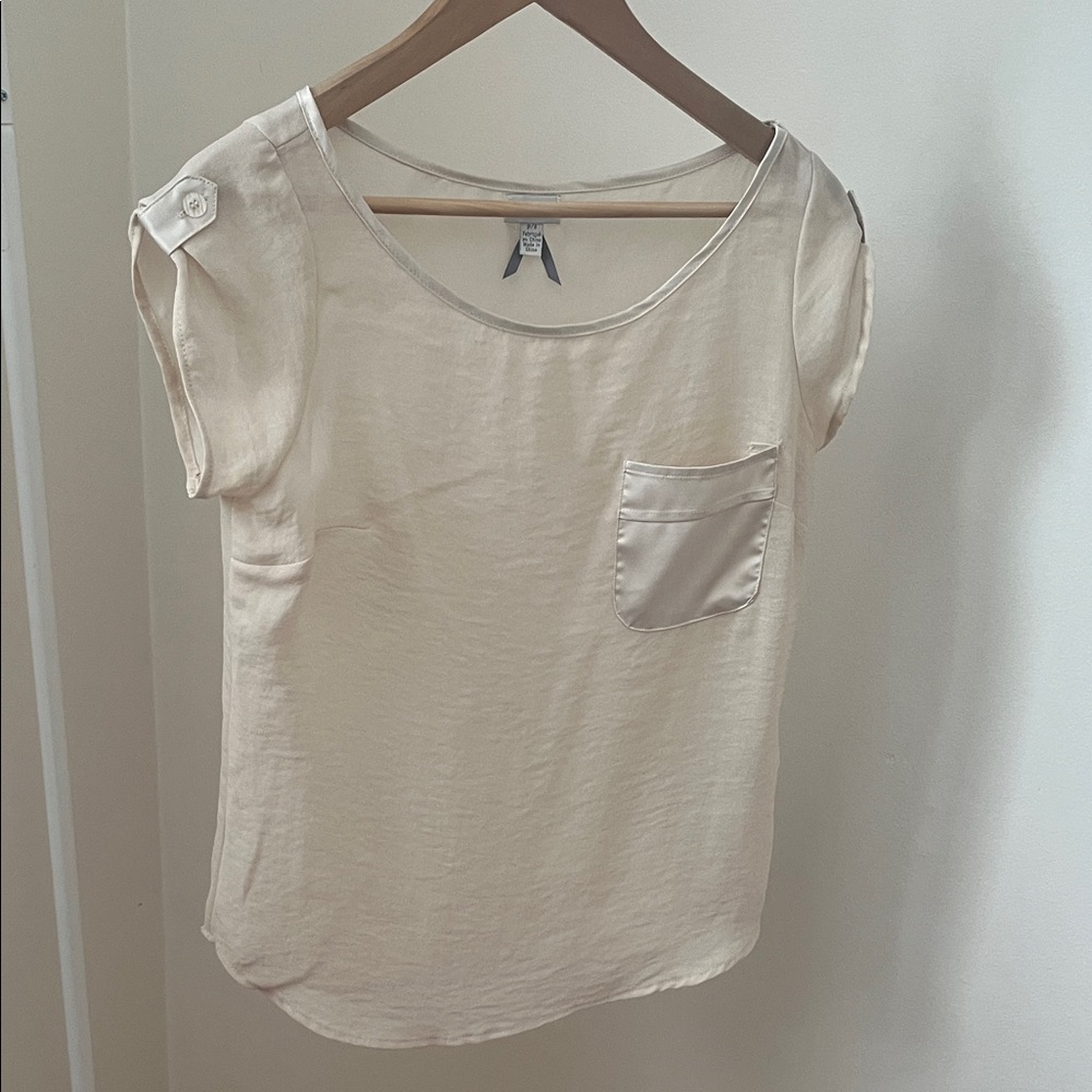 Dynamite Cream Sheer Blouse